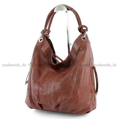 modamoda de -  Z18 - ital Damenhandtasche aus Leder/Nappaleder