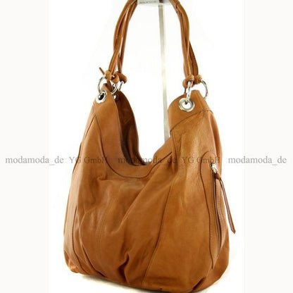 modamoda de -  Z18 - ital Damenhandtasche aus Leder/Nappaleder
