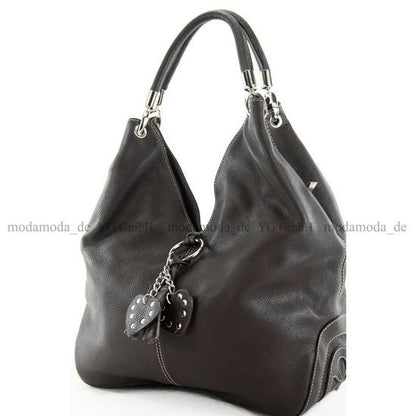 modamoda de 330 Damen Leder Nappaleder Wildleder Schultertasche Henkeltasche groß handmade in Italy