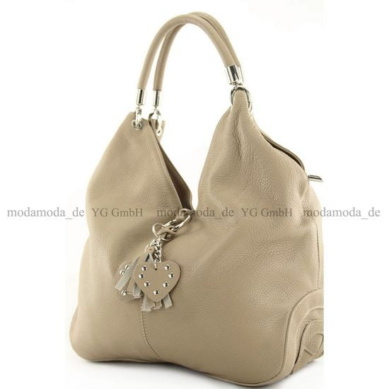 modamoda de 330 Damen Leder Nappaleder Wildleder Schultertasche Henkeltasche groß handmade in Italy