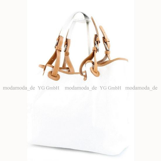 modamoda de – T08 -  ital Schultertasche aus Echt Leder Damen