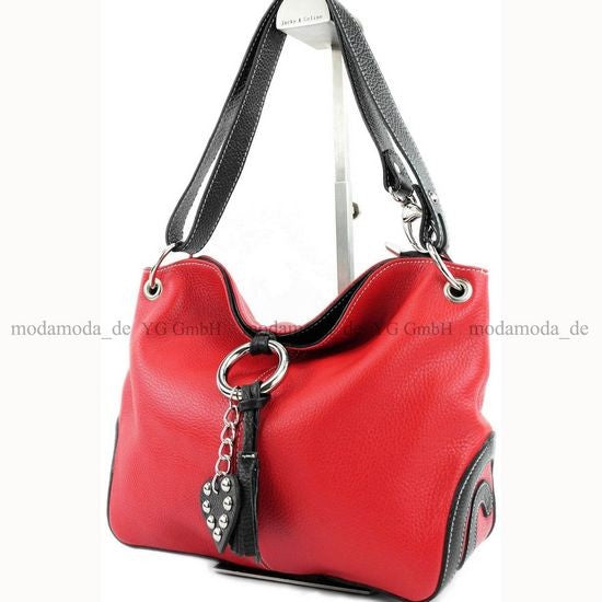 modamoda de - T10 -  ital. Leder Schultertasche Umhängetasche