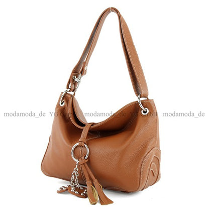 modamoda de - T10 -  ital. Leder Schultertasche Umhängetasche