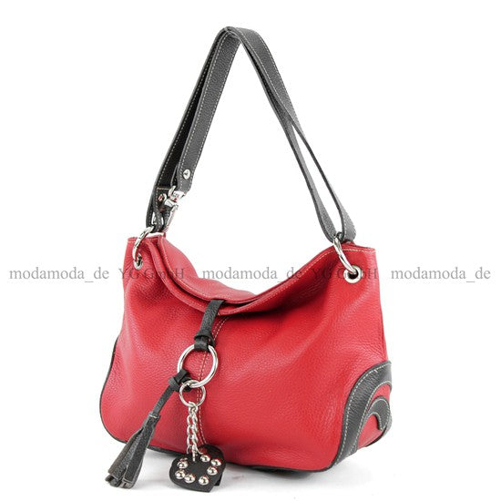 modamoda de - T10 -  ital. Leder Schultertasche Umhängetasche
