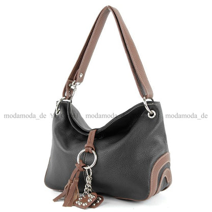 modamoda de - T10 -  ital. Leder Schultertasche Umhängetasche