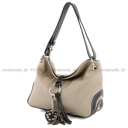 modamoda de - T10 -  ital. Leder Schultertasche Umhängetasche