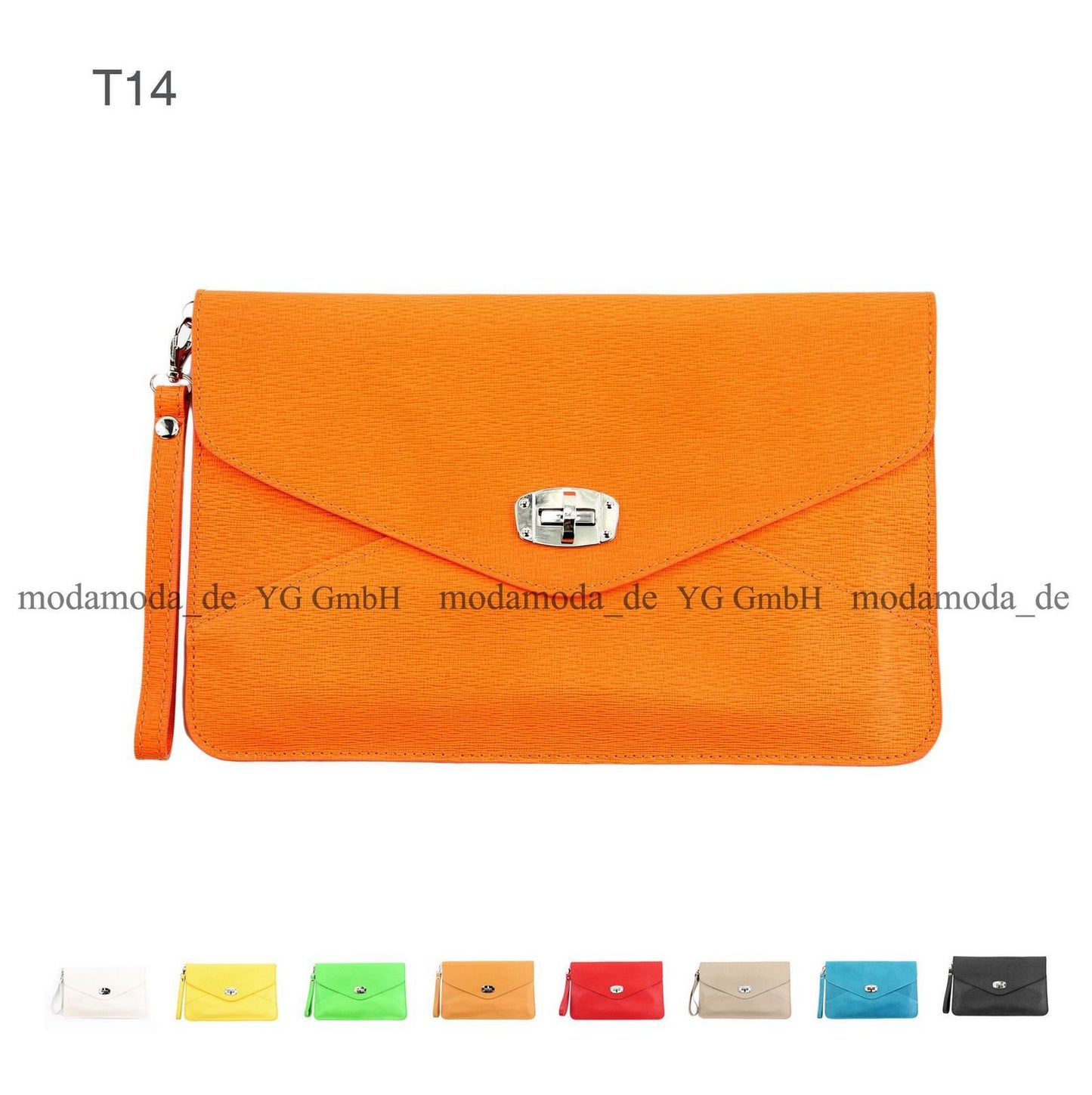 modamoda de - T14 -  ital Clutch Echt Leder Damen