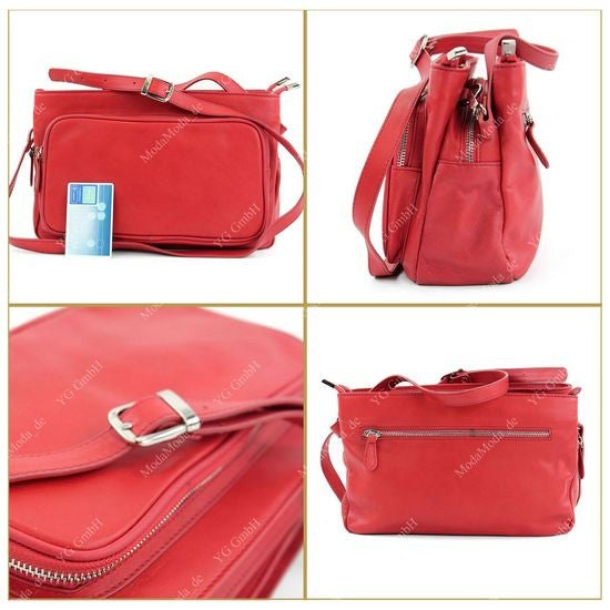modamoda de T22 Damen Nappaleder Umhängetasche Schultertasche handmade in Italy