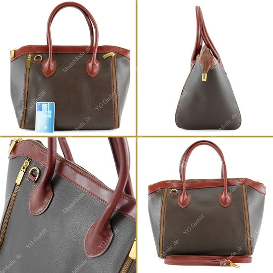 modamoda de - T43 - ital Handtasche aus Echt Leder