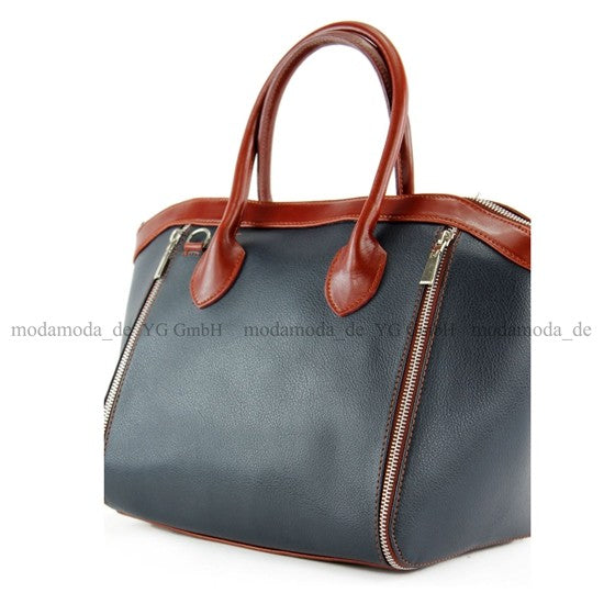 modamoda de - T43 - ital Handtasche aus Echt Leder