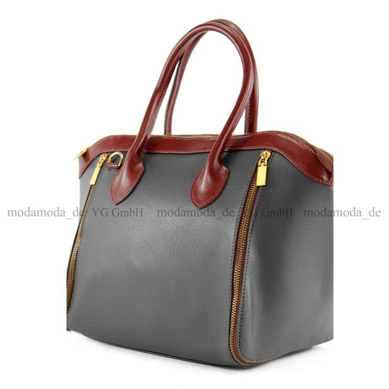 modamoda de - T43 - ital Handtasche aus Echt Leder