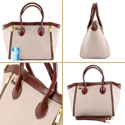modamoda de - T43 - ital Handtasche aus Echt Leder