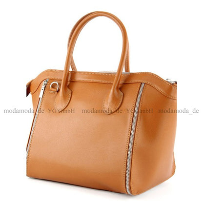 modamoda de - T44 -  ital Handtasche aus Echt Leder