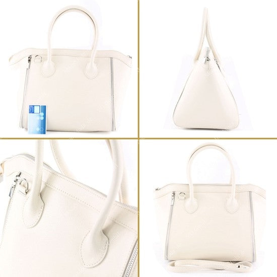 modamoda de - T44 -  ital Handtasche aus Echt Leder
