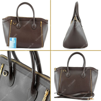 modamoda de - T44 -  ital Handtasche aus Echt Leder