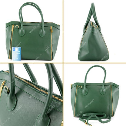 modamoda de - T44 -  ital Handtasche aus Echt Leder