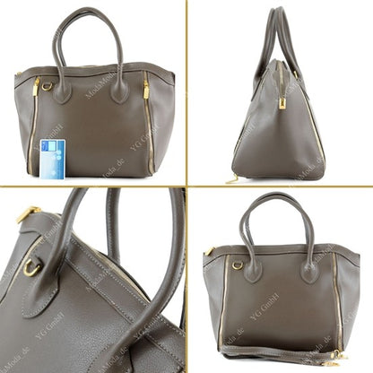 modamoda de - T44 -  ital Handtasche aus Echt Leder