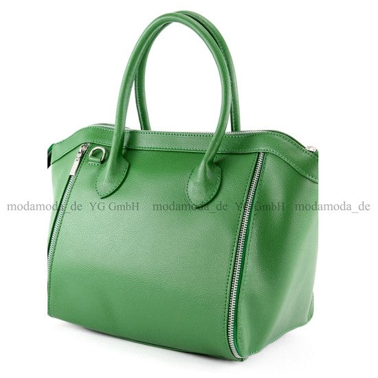 modamoda de - T44 -  ital Handtasche aus Echt Leder