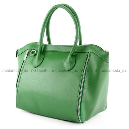 modamoda de - T44 -  ital Handtasche aus Echt Leder