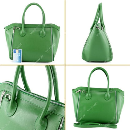 modamoda de - T44 -  ital Handtasche aus Echt Leder