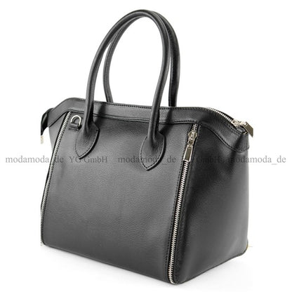 modamoda de - T44 -  ital Handtasche aus Echt Leder