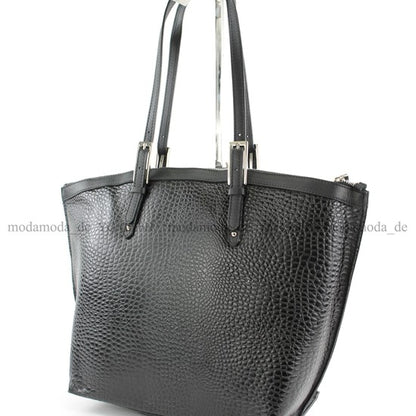 modamoda de - T45 -  ital Schultertasche Echt Leder Damen