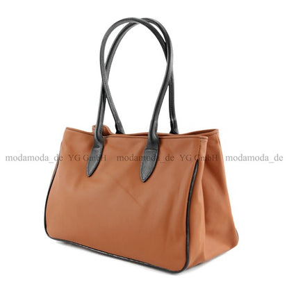 modamoda de - T51 -  ital Handtasche aus Leder Nappaleder