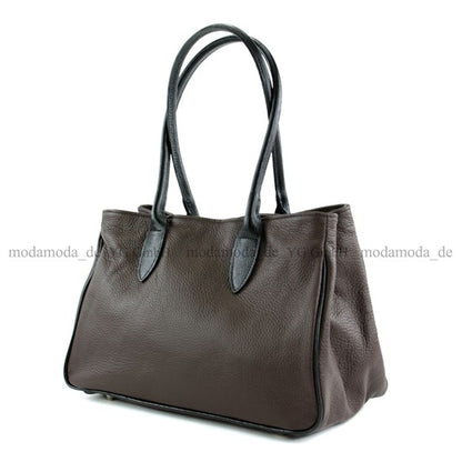 modamoda de - T51 -  ital Handtasche aus Leder Nappaleder