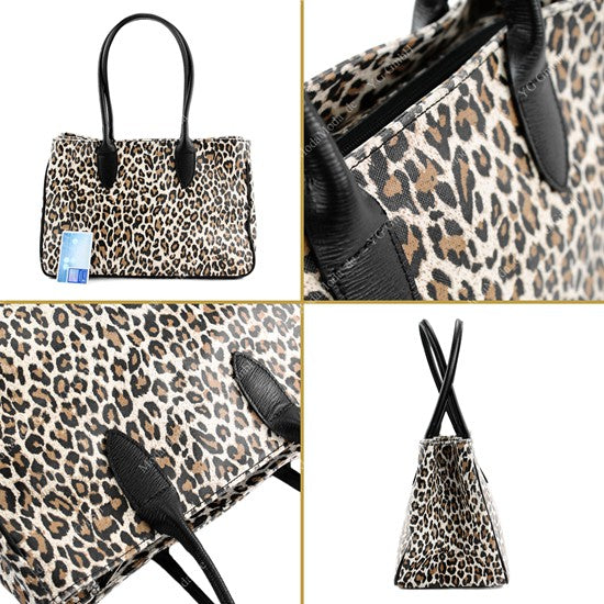 modamoda de - T51 -  ital Handtasche aus Leder Nappaleder