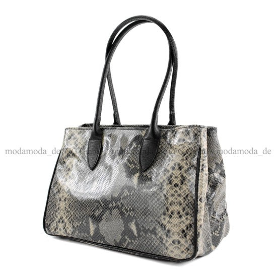 modamoda de - T51 -  ital Handtasche aus Leder Nappaleder