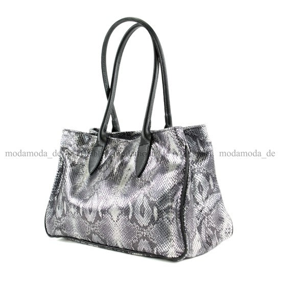 modamoda de - T51 -  ital Handtasche aus Leder Nappaleder