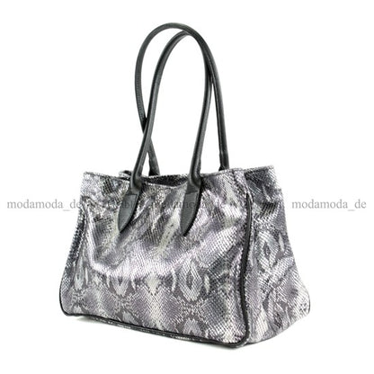 modamoda de - T51 -  ital Handtasche aus Leder Nappaleder