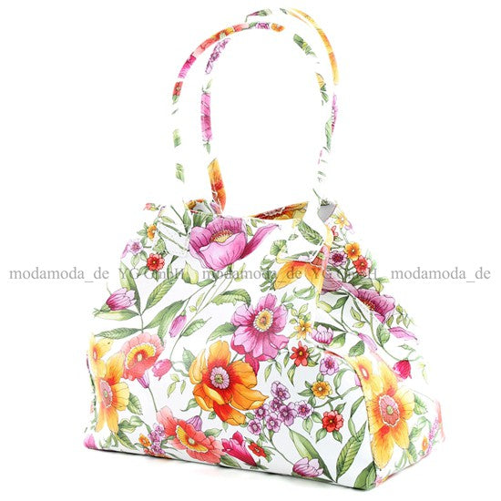 modamoda de - T60 -  ital Damen Schultertasche aus Leder Groß