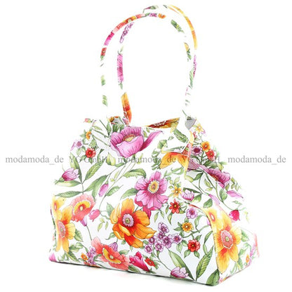 modamoda de - T60 -  ital Damen Schultertasche aus Leder Groß