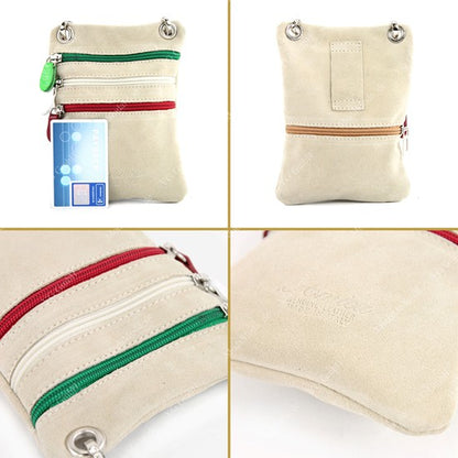 modamoda de – T64 -  ital Schultertasche aus Echt Wildleder