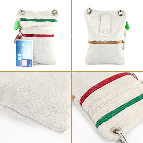 modamoda de – T64 -  ital Schultertasche aus Echt Wildleder