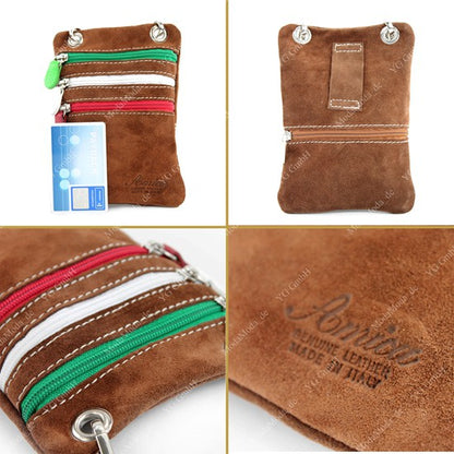 modamoda de – T64 -  ital Schultertasche aus Echt Wildleder
