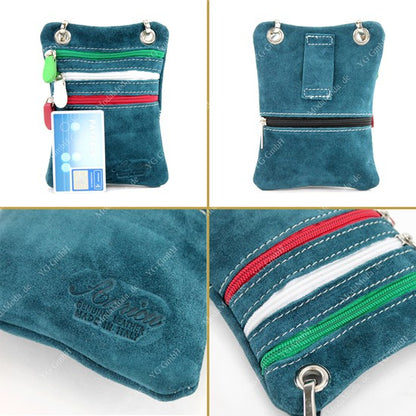modamoda de – T64 -  ital Schultertasche aus Echt Wildleder