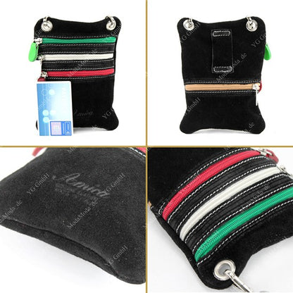 modamoda de – T64 -  ital Schultertasche aus Echt Wildleder
