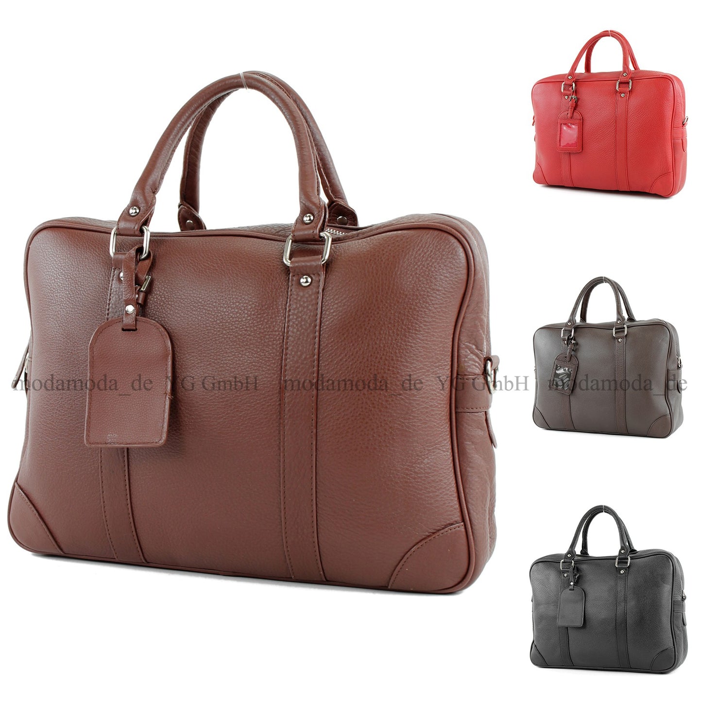 modamoda de - T72 -  ital Schulter-/Handtasche aus Leder