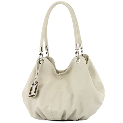 modamoda de 228 Damen Leder Schultertasche Hobo bag handmade in Italy