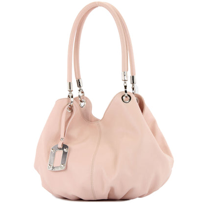 modamoda de 228 Damen Leder Schultertasche Hobo bag handmade in Italy