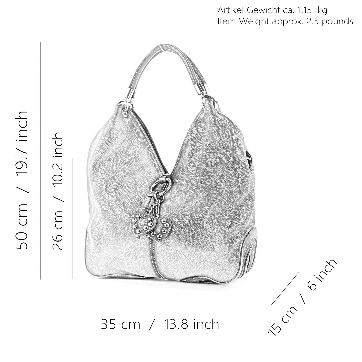 modamoda de 330 Damen Leder Nappaleder Wildleder Schultertasche Henkeltasche groß handmade in Italy