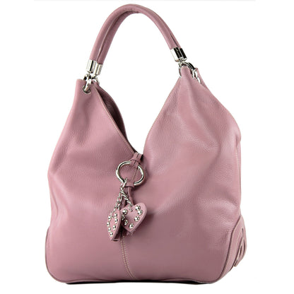 modamoda de 330 Damen Leder Nappaleder Wildleder Schultertasche Henkeltasche groß handmade in Italy
