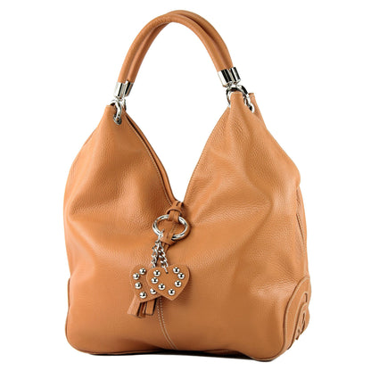 modamoda de 330 Damen Leder Nappaleder Wildleder Schultertasche Henkeltasche groß handmade in Italy