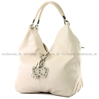 modamoda de 330 Damen Leder Nappaleder Wildleder Schultertasche Henkeltasche groß handmade in Italy