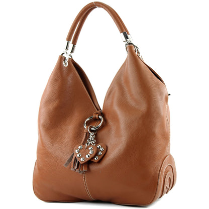modamoda de 330 Damen Leder Nappaleder Wildleder Schultertasche Henkeltasche groß handmade in Italy