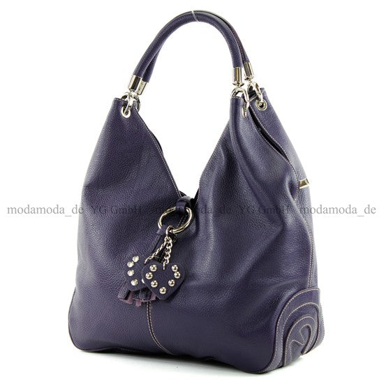 modamoda de 330 Damen Leder Nappaleder Wildleder Schultertasche Henkeltasche groß handmade in Italy