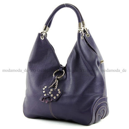 modamoda de 330 Damen Leder Nappaleder Wildleder Schultertasche Henkeltasche groß handmade in Italy