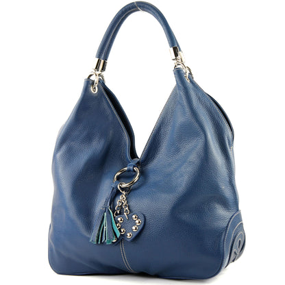 modamoda de 330 Damen Leder Nappaleder Wildleder Schultertasche Henkeltasche groß handmade in Italy